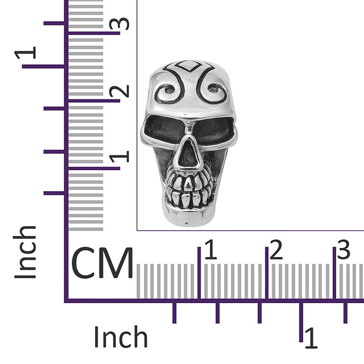 Thai Sterling Silver Skull Pendant