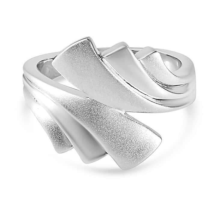 RACHEL GALLEYSandblast Collection - Bypass Ring in Rhodium Plated Sterling Silver