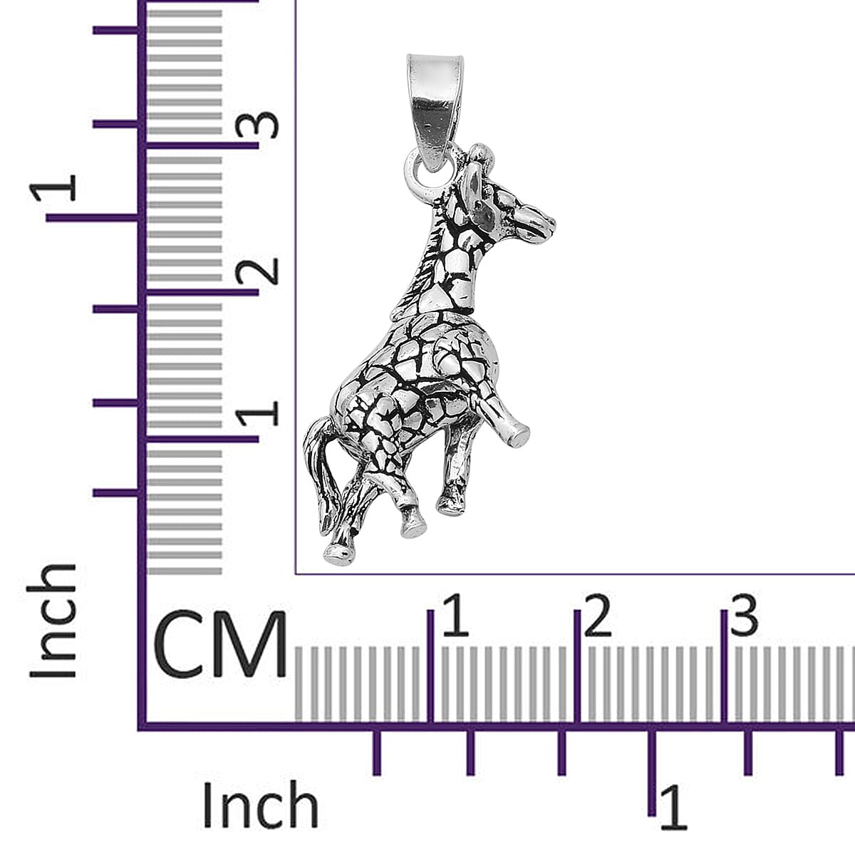 Sterling Silver Giraffe Pendant