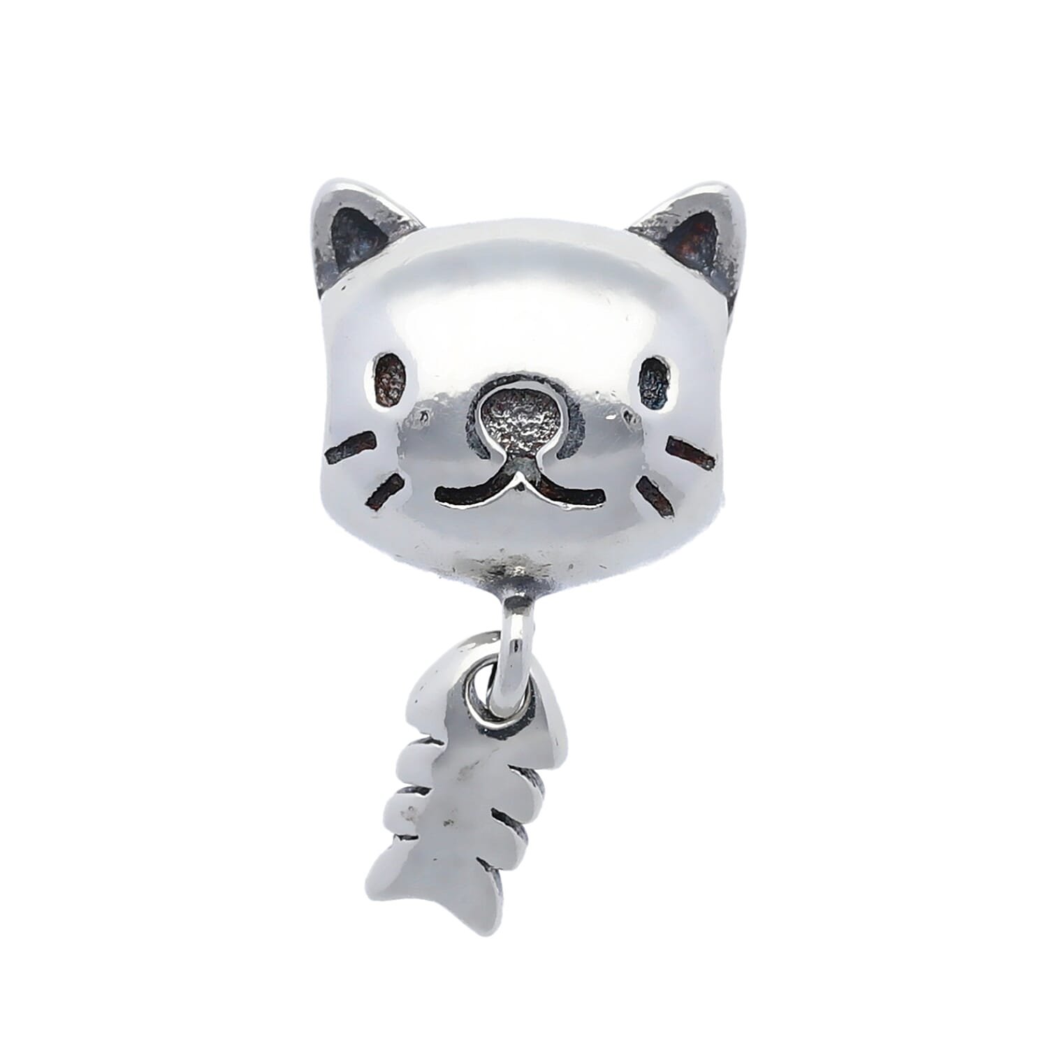 Sterling Silver Cute Kitty Charm
