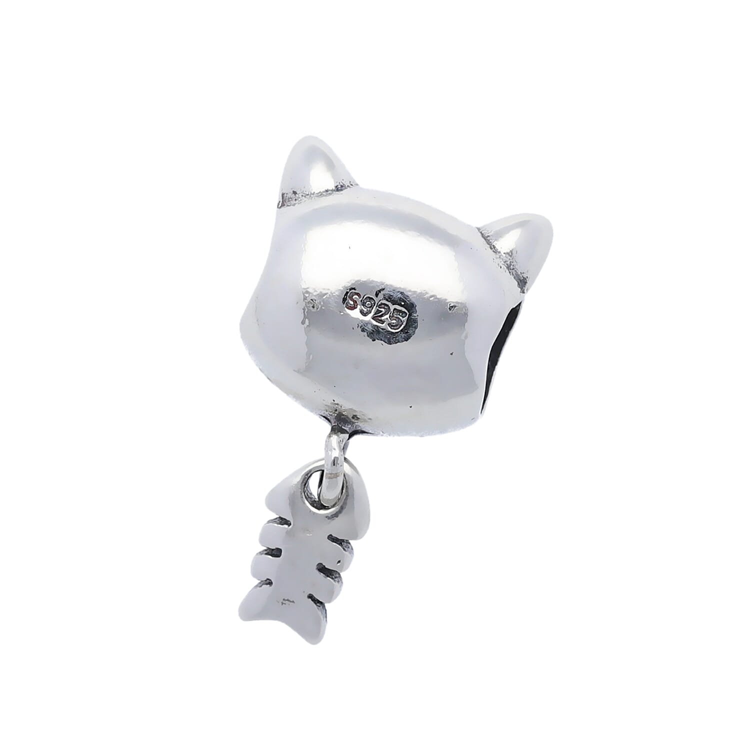 Sterling Silver Cute Kitty Charm
