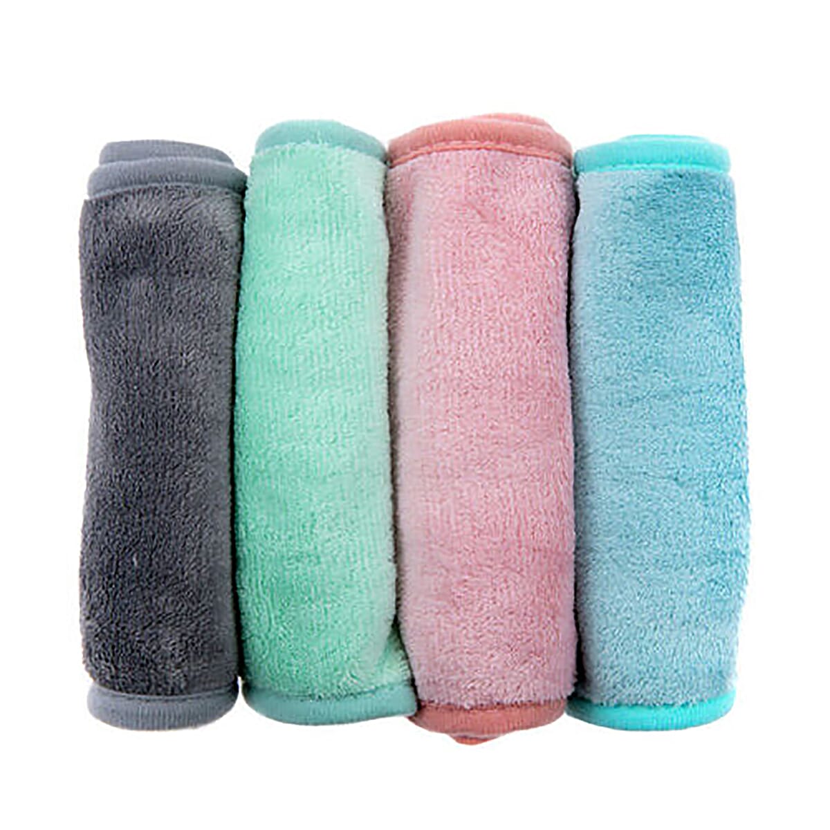 Danielle: Erase Your Face Eco Makeup Removing Cloths (4 Pack) - Grey, Light Pink, Light Green and Light Blue