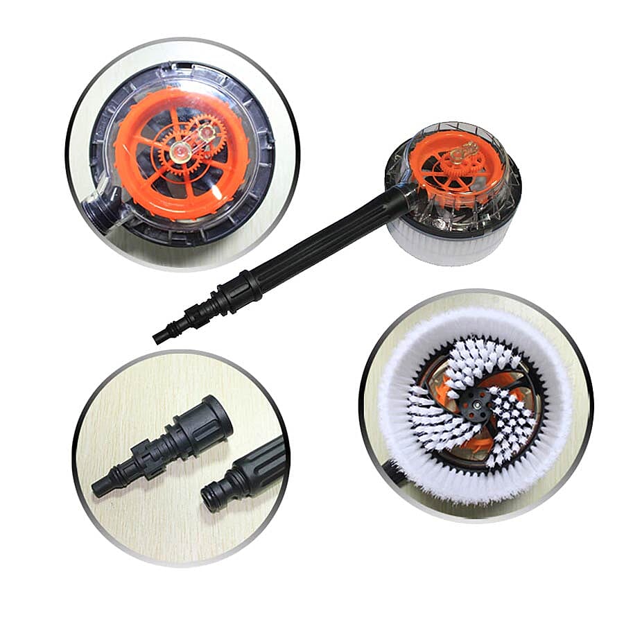 3 Piece Set - High Pressure Cleaner Tool (Includes Rotary Brush, Patio Brush, and 45 Degree Angle Spray Nozzle)