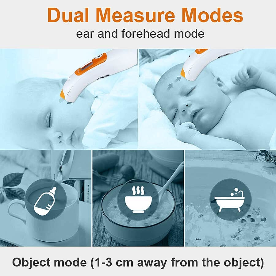 Handheld Digital Forehead Infrared Thermometer with Fever Alarm System (Size 15.7x4x3.45 Cm) (Measurement Range: 32 - 42.9 Degrees Celsius)