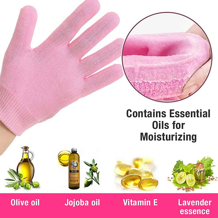 SPA Moisturizing Gel Gloves (One Size fits most) - Pink