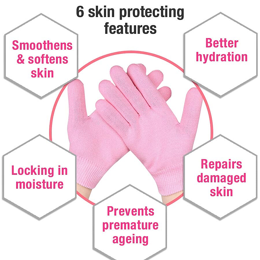 SPA Moisturizing Gel Gloves (One Size fits most) - Pink