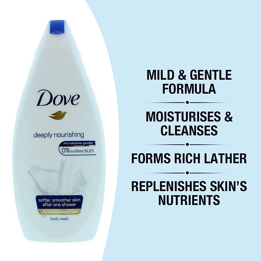 Dove Deeply Nourishing Body Wash - 500ml & Head & Shoulders Anti-Dandruff Repair & Care Shampoo - 250ml (Set of 2)