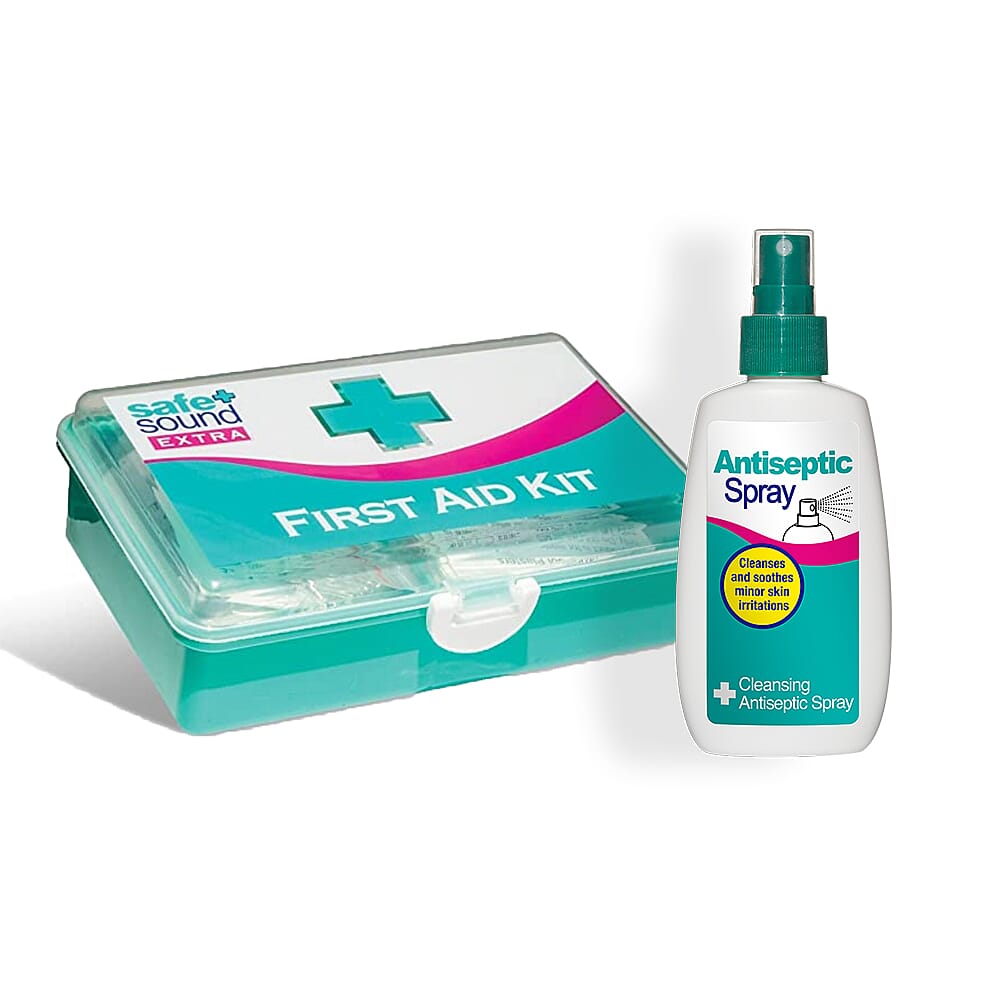 Safe & Sound First Aid Kit & Anti-Septic Spray - 100ml (Set of 2)