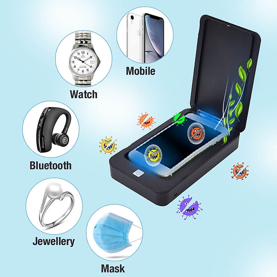 Portable 5V Multi-Function UV Light Steriliser - Black