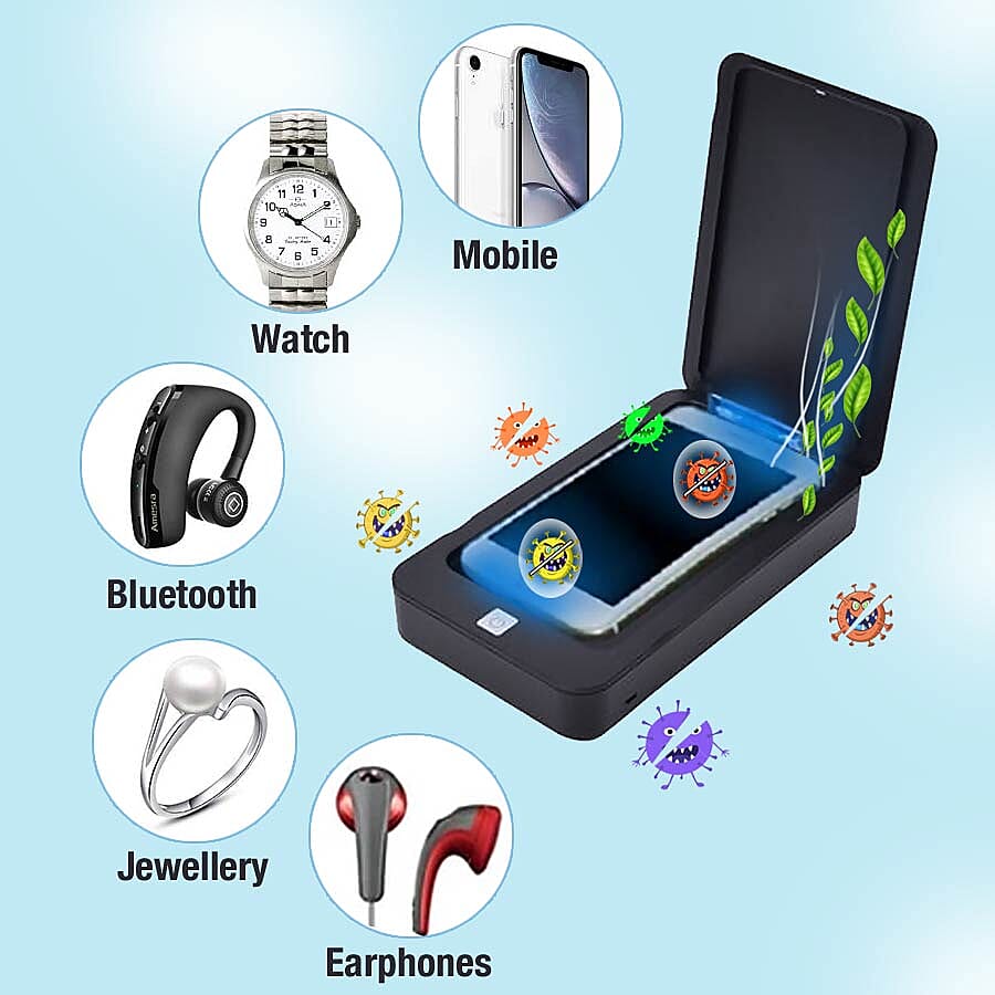 Portable 5V Multi-Function UV Light Steriliser - Black