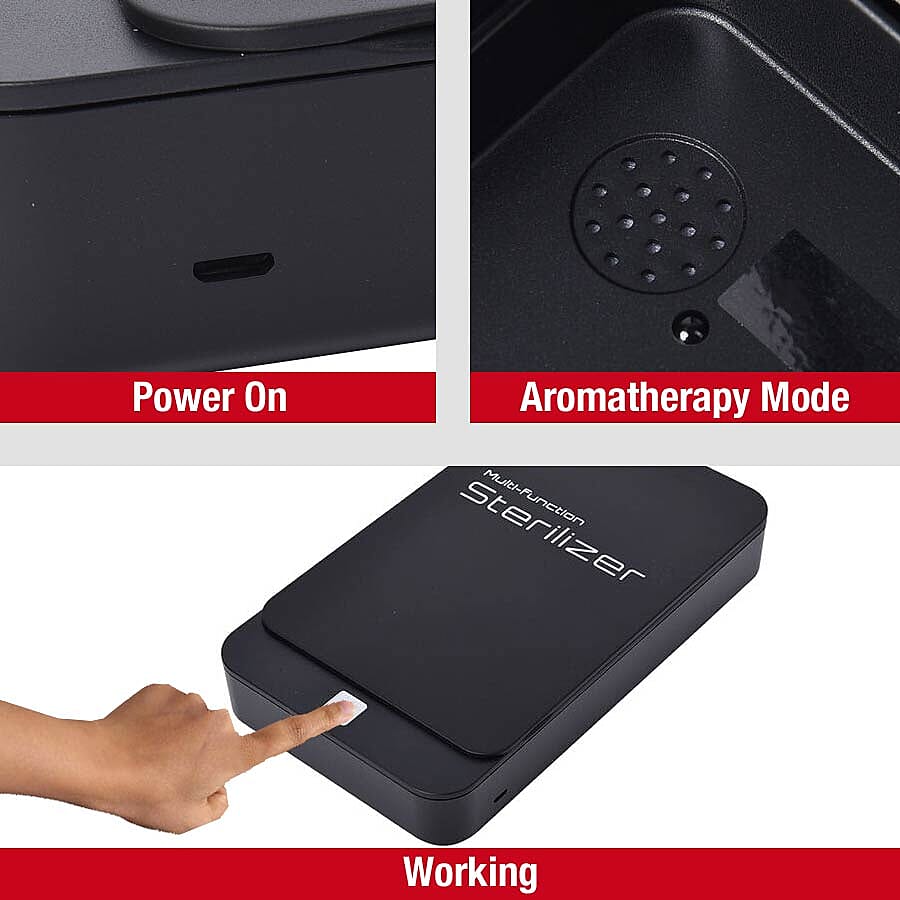 Portable 5V Multi-Function UV Light Steriliser - Black