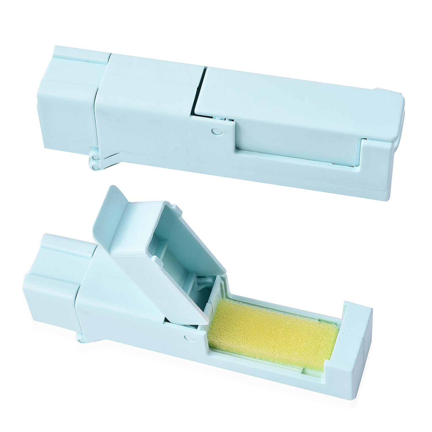 Portable Zero Contact Sanitary Tools for Opening Door Press Elevator Button and Empty Storage Bottle (Size 11.5x2.5x3 Cm) - Blue