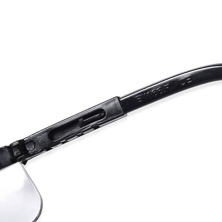 Multi-Purpose Protective Glasses with Antifog Clear Lens and Black Frame