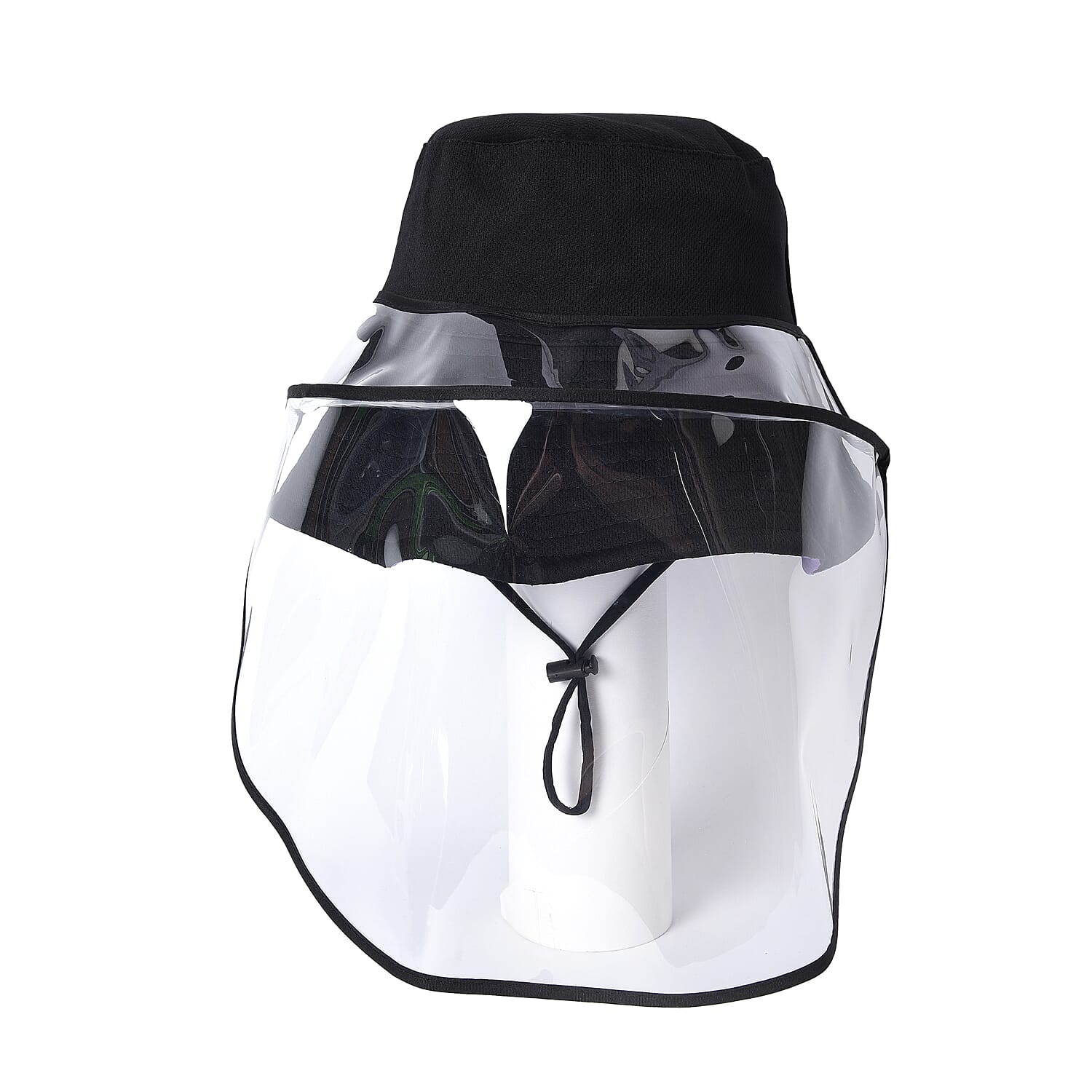 Bucket Protection Hat with Detachable Safety Protective Face Eye Shield Screen (Perimeter: 57Cm) - Purple and Black