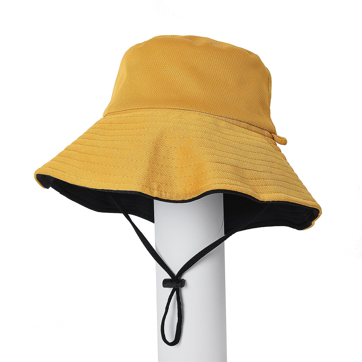 Bucket Protection Hat with Detachable Safety Protective Face Eye Shield Screen (Perimeter: 57Cm) - Yellow and Black