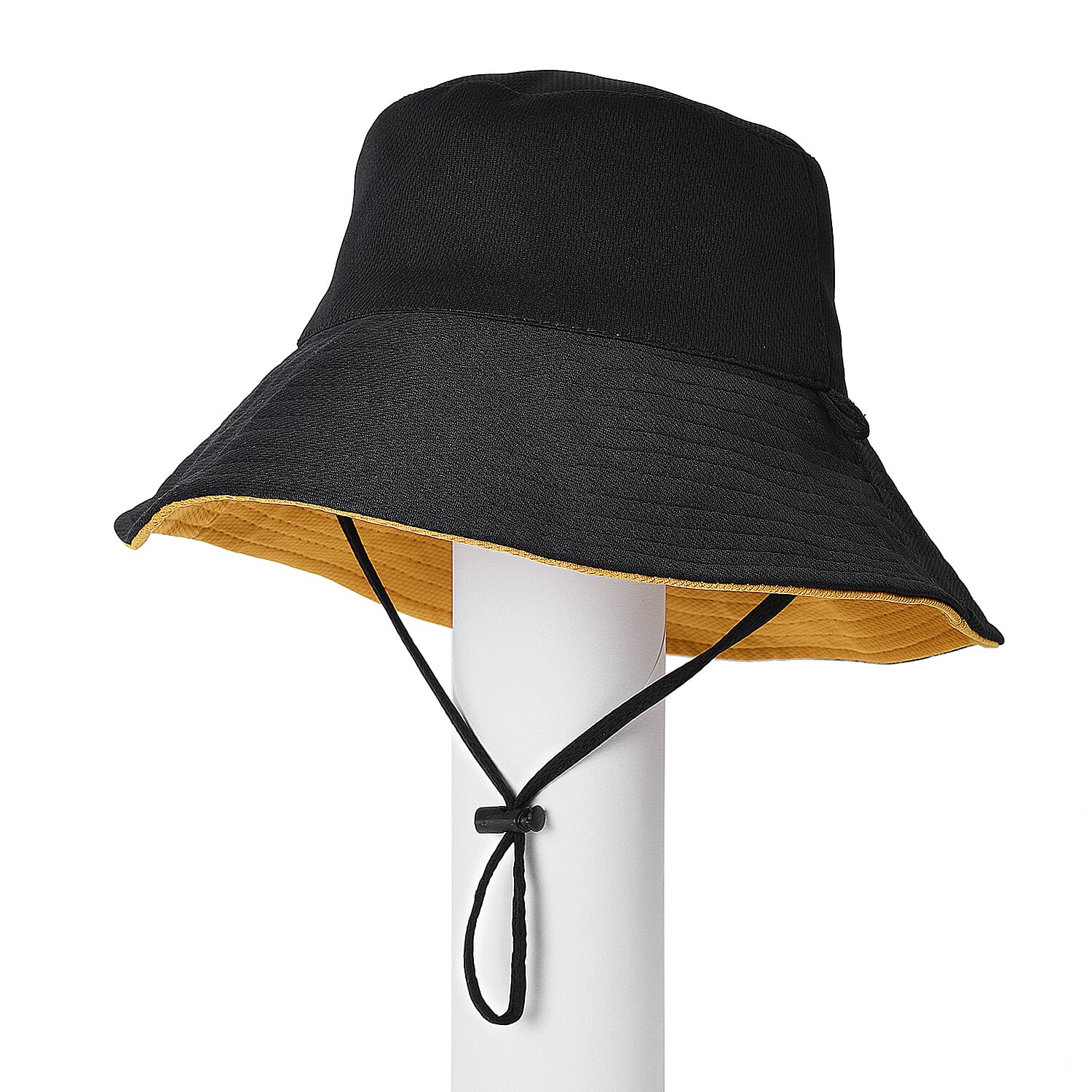 Bucket Protection Hat with Detachable Safety Protective Face Eye Shield Screen (Perimeter: 57Cm) - Yellow and Black