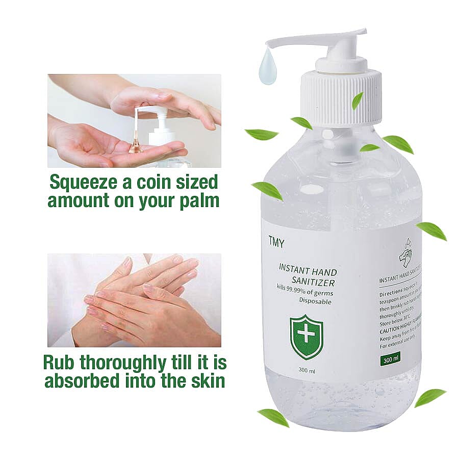 75% Alcohol Antibacterial Hand Sanitiser 99.99% Disinfectant Gel - 300ml