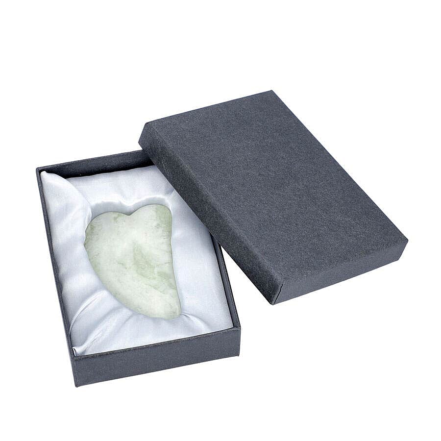 Green Jade Gua Sha (Scraping Plate) in Gift Box
