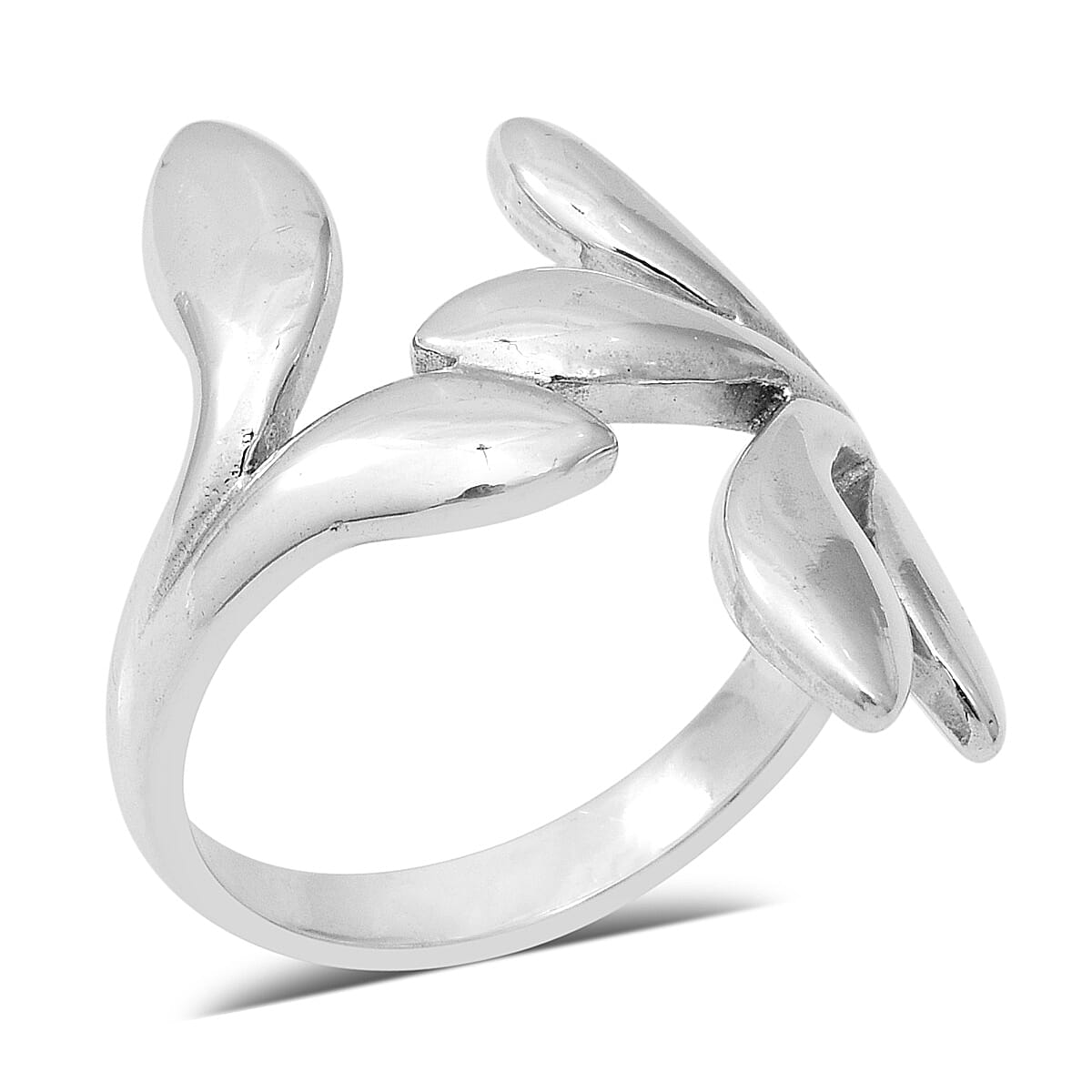 Sterling Silver Leaf Ring, Silver wt 7.20 Gms