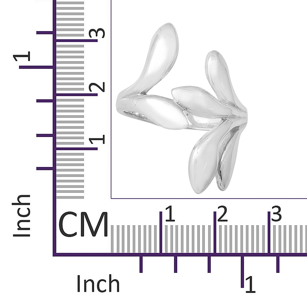 Sterling Silver Leaf Ring, Silver wt 7.20 Gms