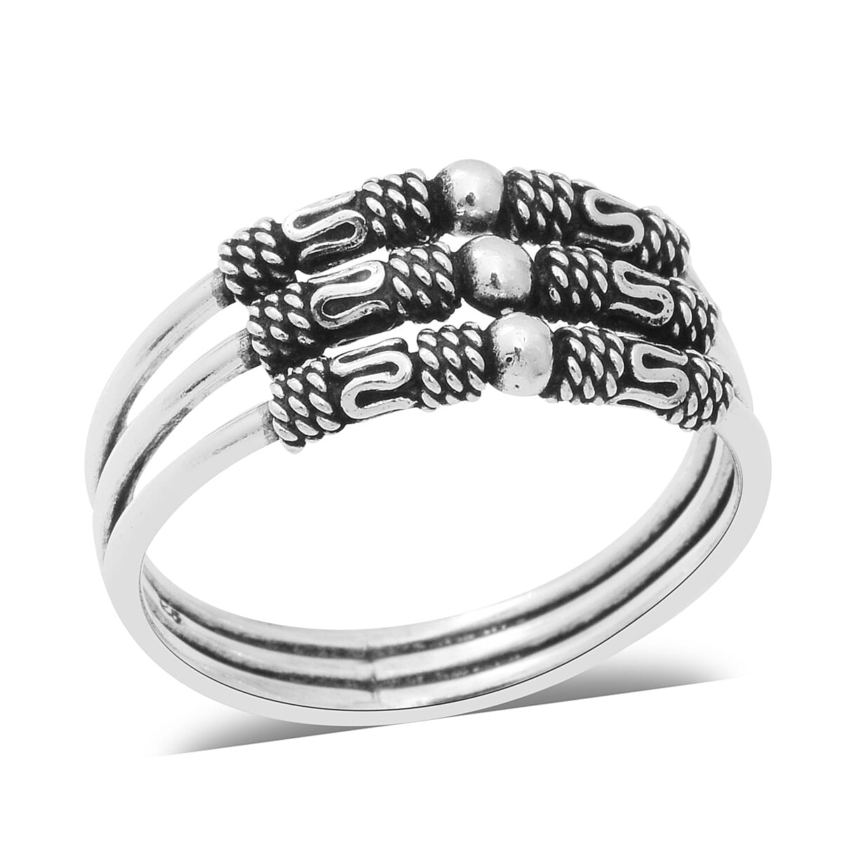 Sterling Silver Three Strand Ring