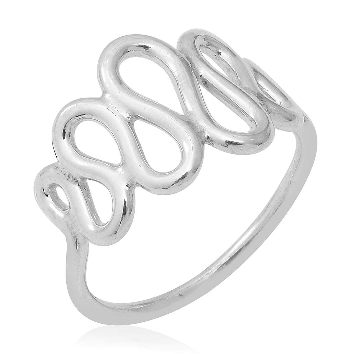 Designer Inspired Sterling Silver Swirl Ring