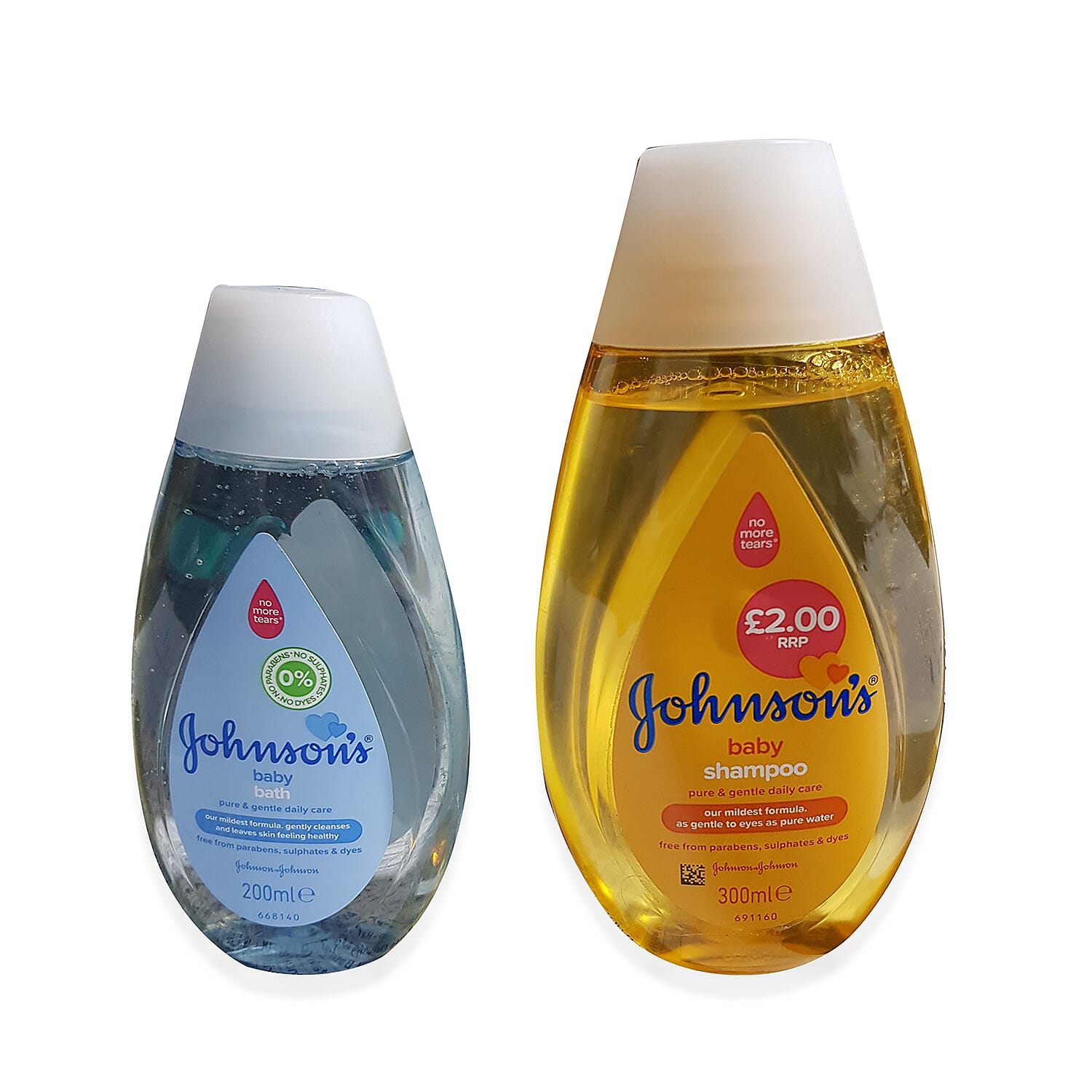 Johnsons: Baby Bath - 200ml and Johnsons Baby Shampoo - 300ml (Set of 2)