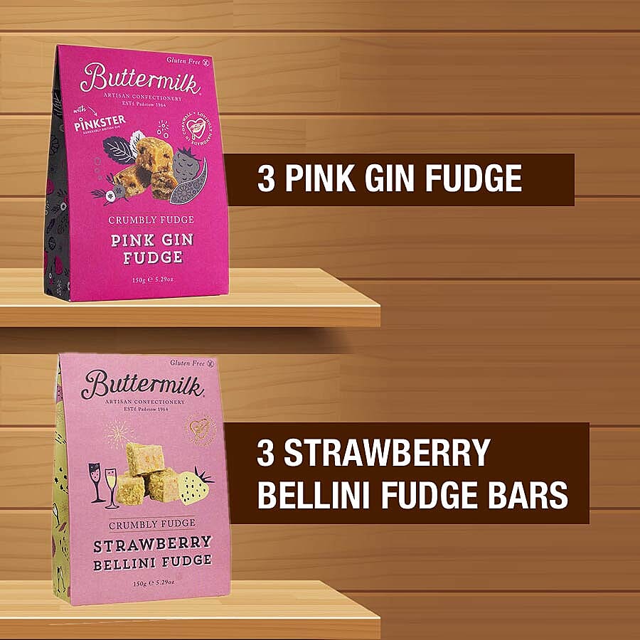 Buttermilk 6 x 150g Fudge Boozy Bundle