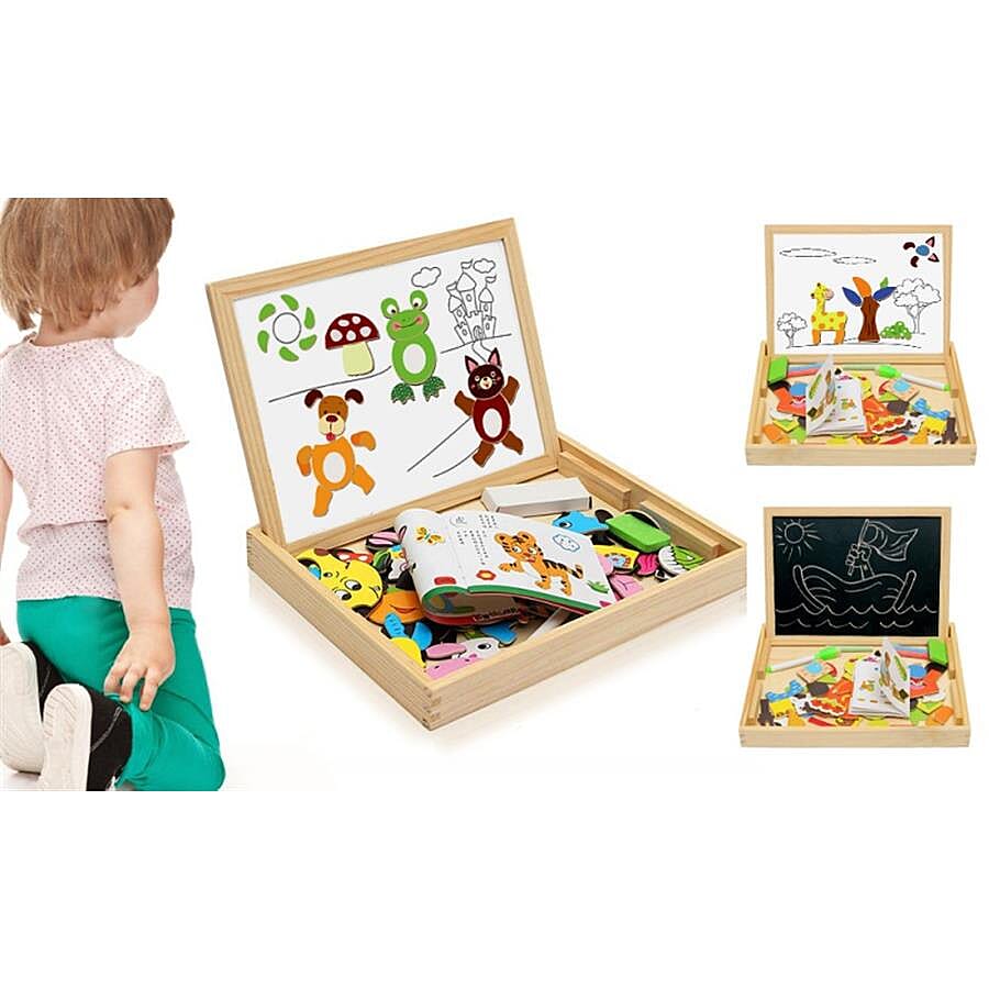 Magnetic Activities Board- Wooden Multifunctional Puzzle (Size 30.4x23.2x3.8cm)