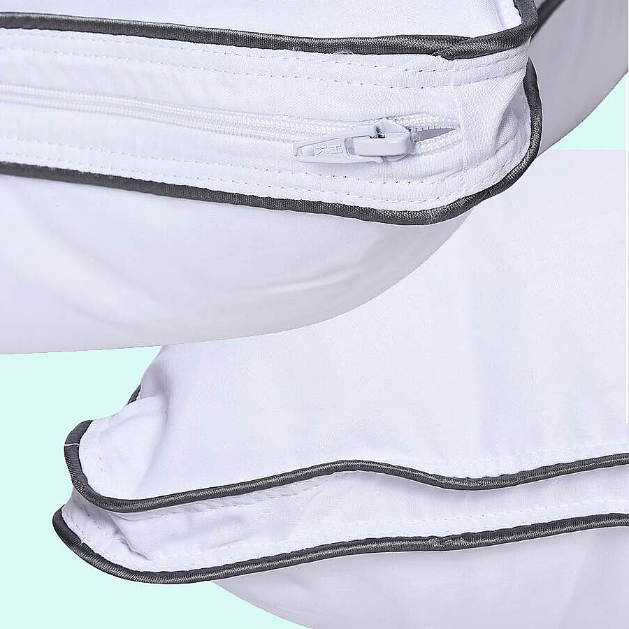 Shungite Infused Memory Foam Hybrid Pillow with Down Alternative Cover (Size 50x70 Cm)