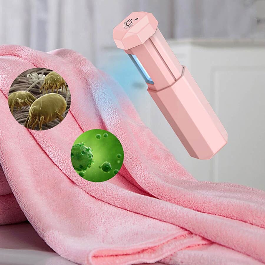 Portable Handheld USB Rechargeable UV Light Sanitiser - Pink