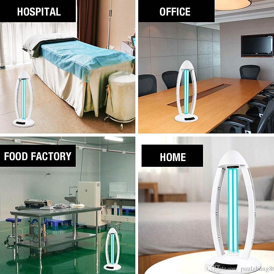 UV Light Sterilizer Portable  Ozone Lamp with Remote Control (Effectively Eliminates 99.99% of Viruses and Bacteria)