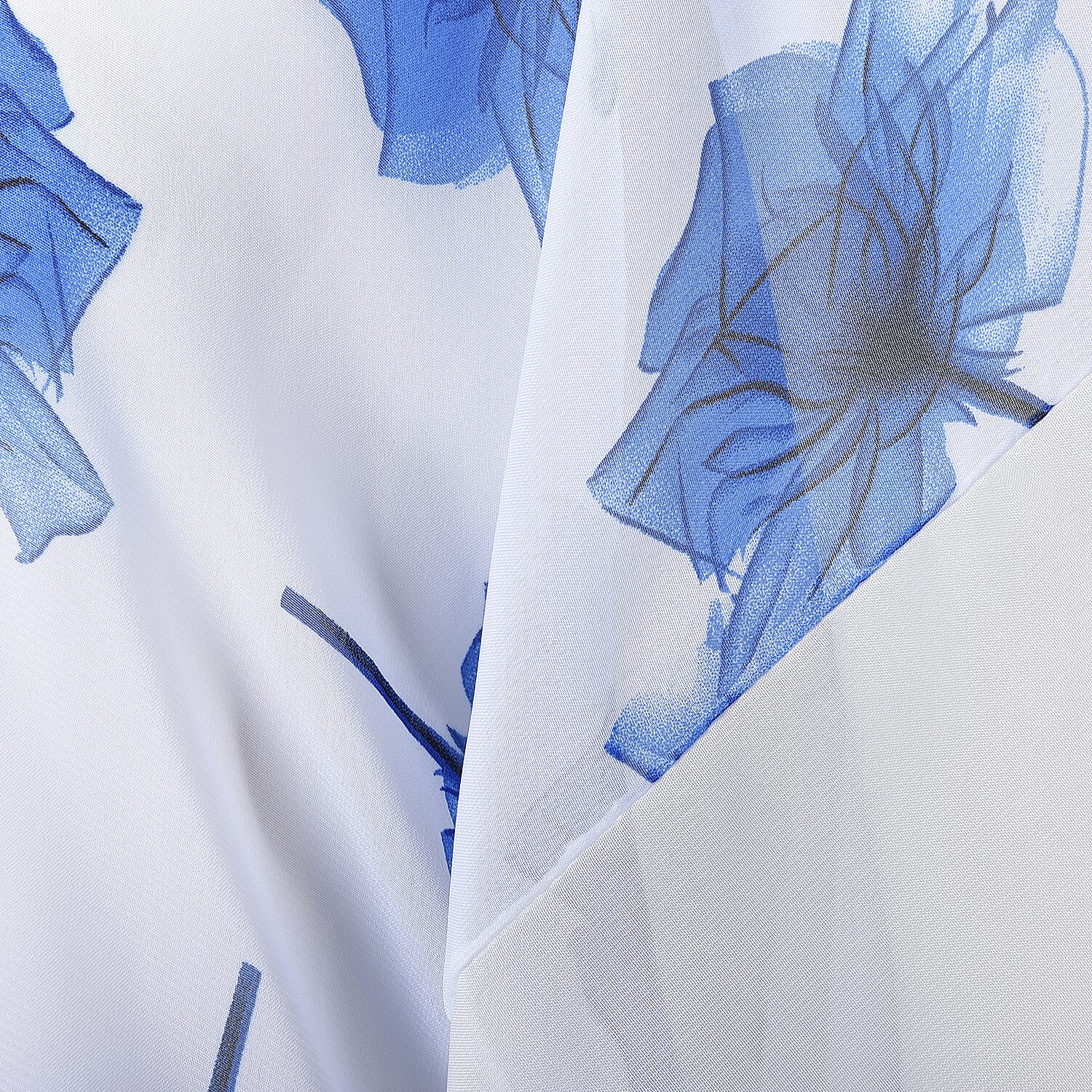White and Blue Colour Maple Leaf Pattern Poncho (One Size Fits All; 65x75 Cm)