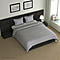 7 Piece Grey Bedding Set Includes 1 Duvet with Duvet Cover, 2 Pillows with Pillow Covers and 1 Fitted Bedsheet
