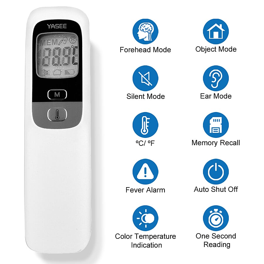 Non Contact Thermometer with LCD Function (Measurement Range- 82.4 - 109.2 Degree Fahrenheit) (2xAAA Battery not Included) 32 Memory