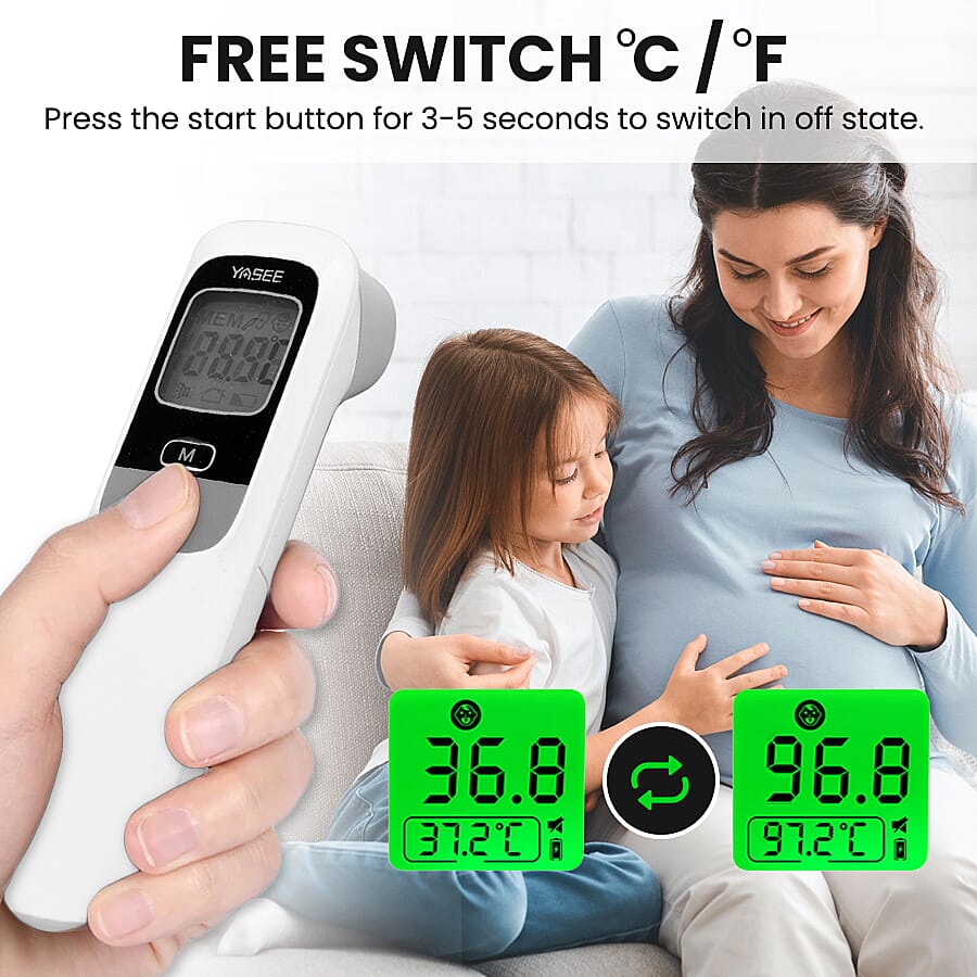 Non Contact Thermometer with LCD Function (Measurement Range- 82.4 - 109.2 Degree Fahrenheit) (2xAAA Battery not Included) 32 Memory