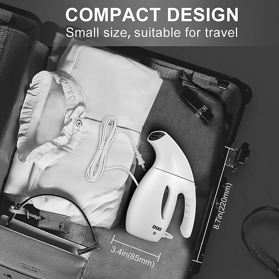 Multi Purpose Portable Handheld Fabric Steamer with Fast Heat Up - 180ml - Colour: White