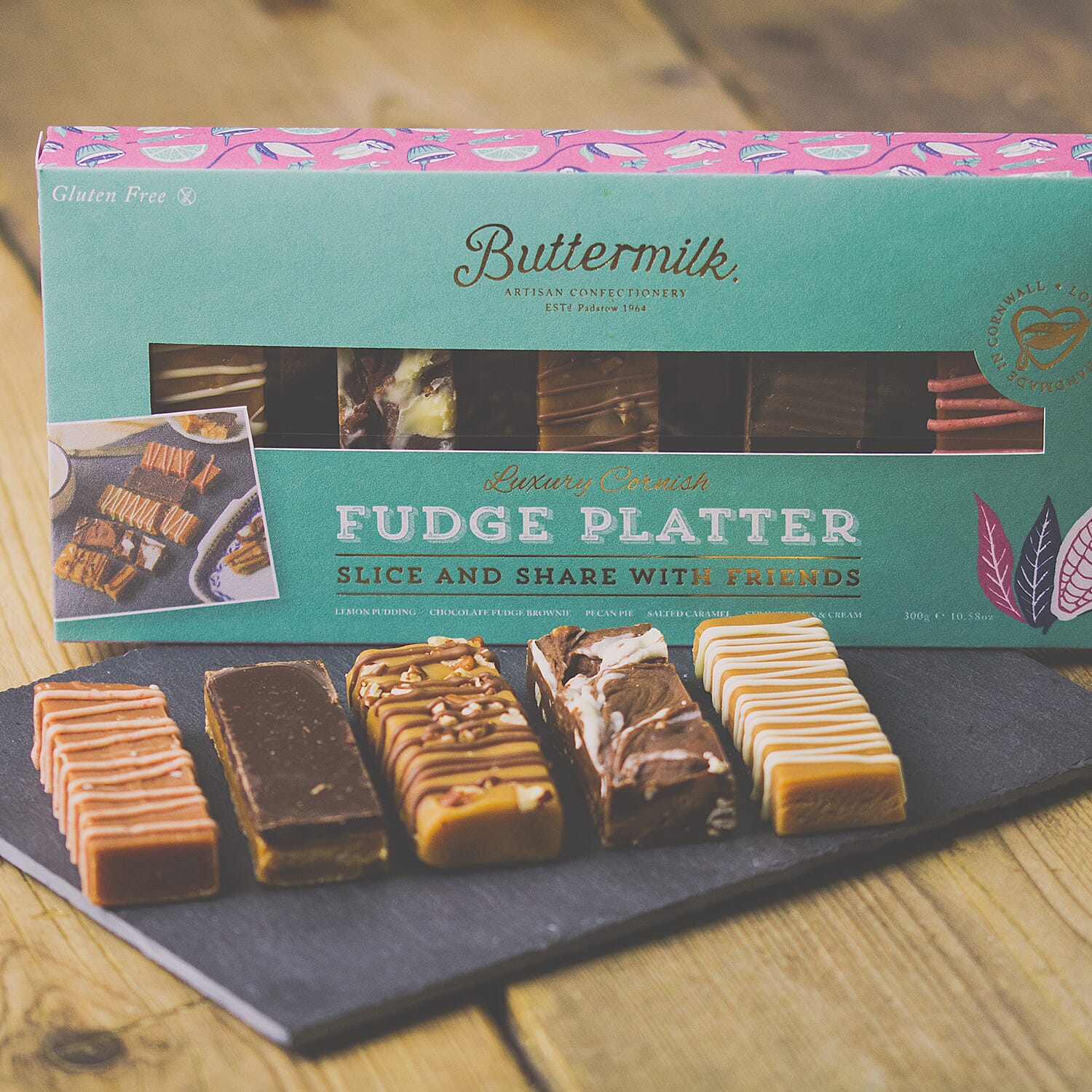 Buttermilk 1 x 300g Slice and Share Pudding Fudge Platter