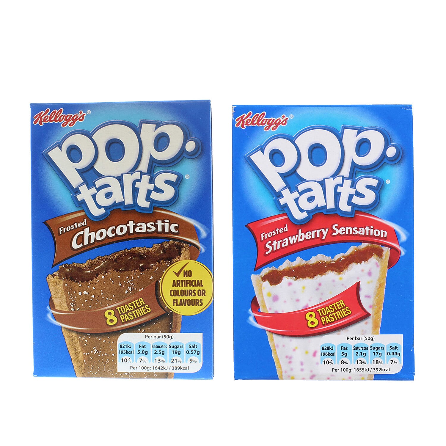 Pop Tarts: Strawberry Sensation (8x50g) & Chocotastic (8x50g) (Set of 2)
