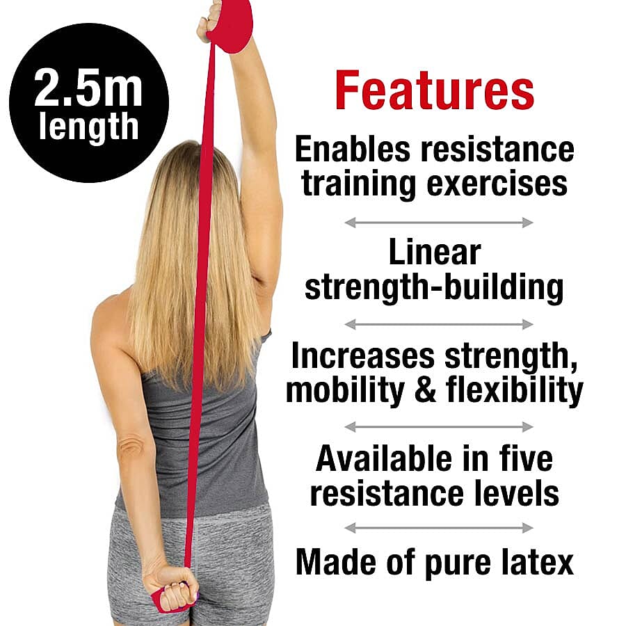 Thera-band Exercise Band in zipper Bag (2.5m) - Red