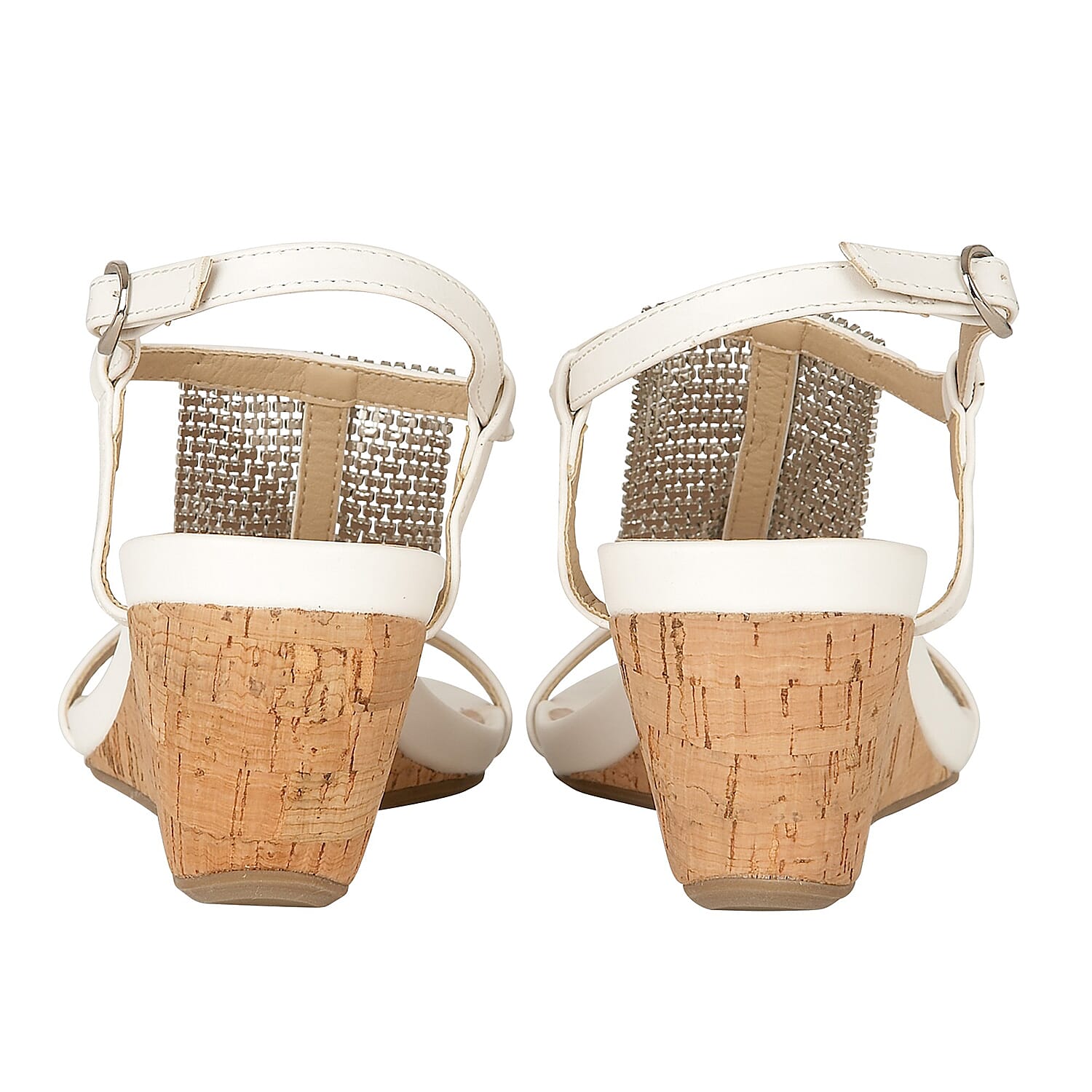 Lotus White Klarissa Wedge Open-Toe Sandals (Size 8)