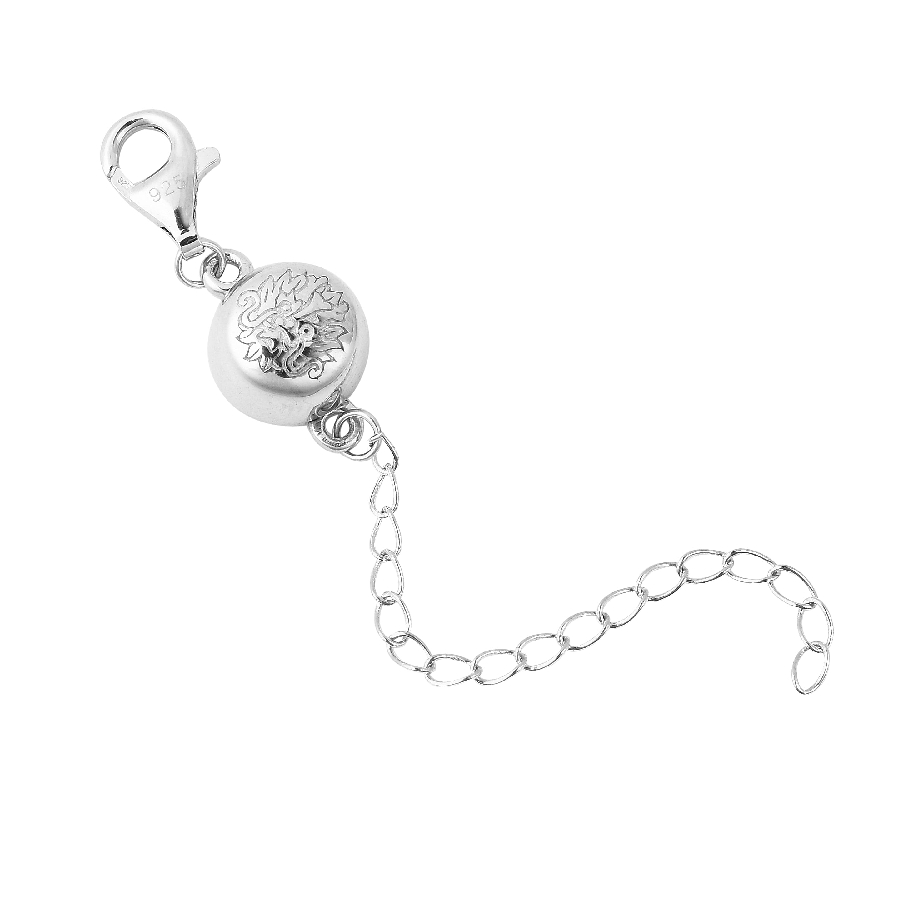 Rhodium Overlay Sterling Silver Clasp