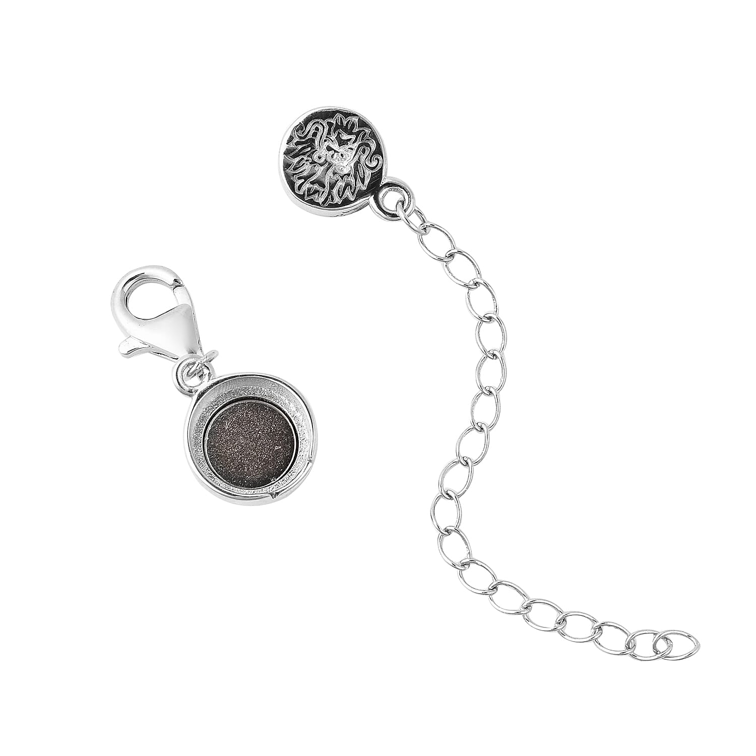 Rhodium Overlay Sterling Silver Clasp