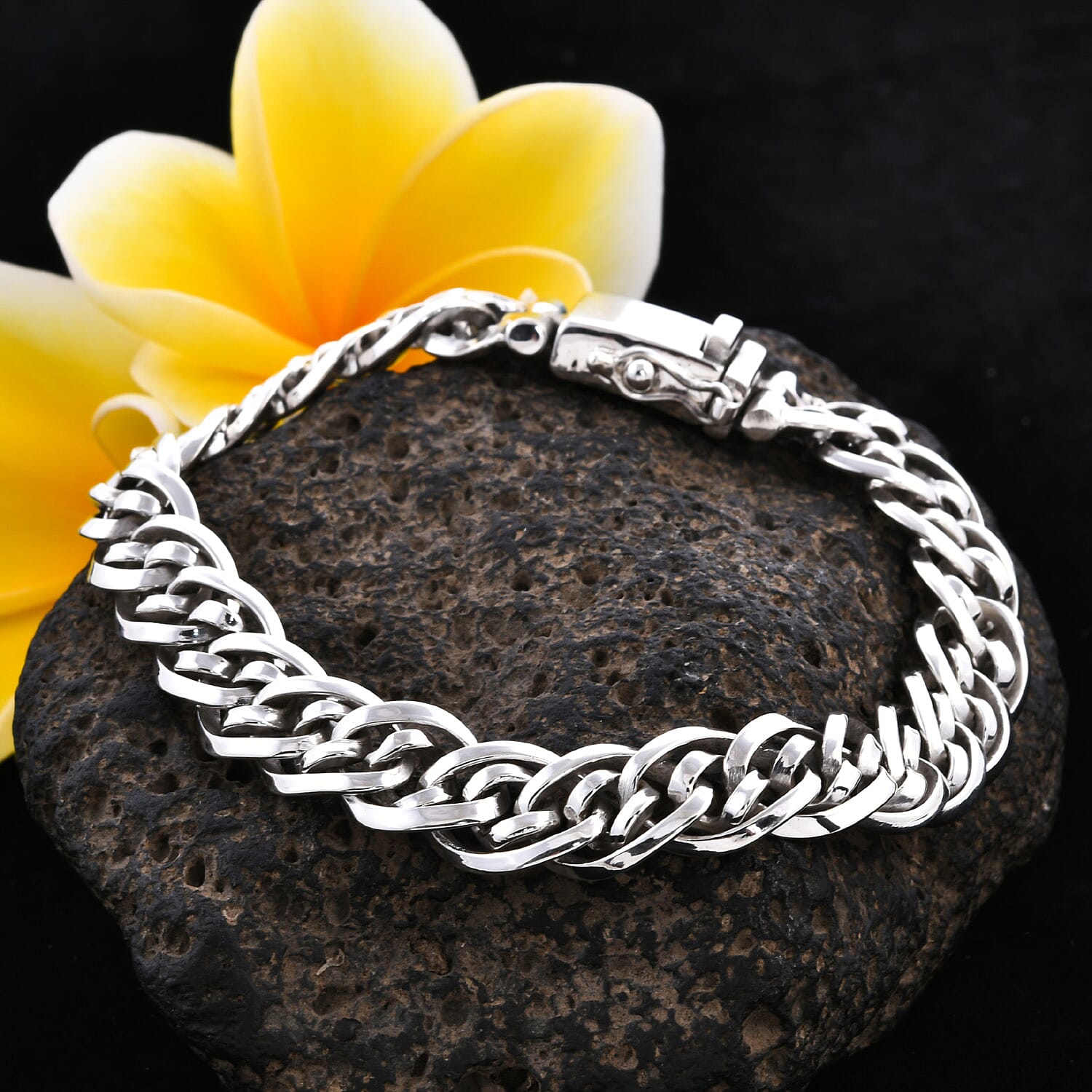 Royal Bali Collection - Sterling Silver Bracelet (Size 7.5), Silver wt 28.00 Gms