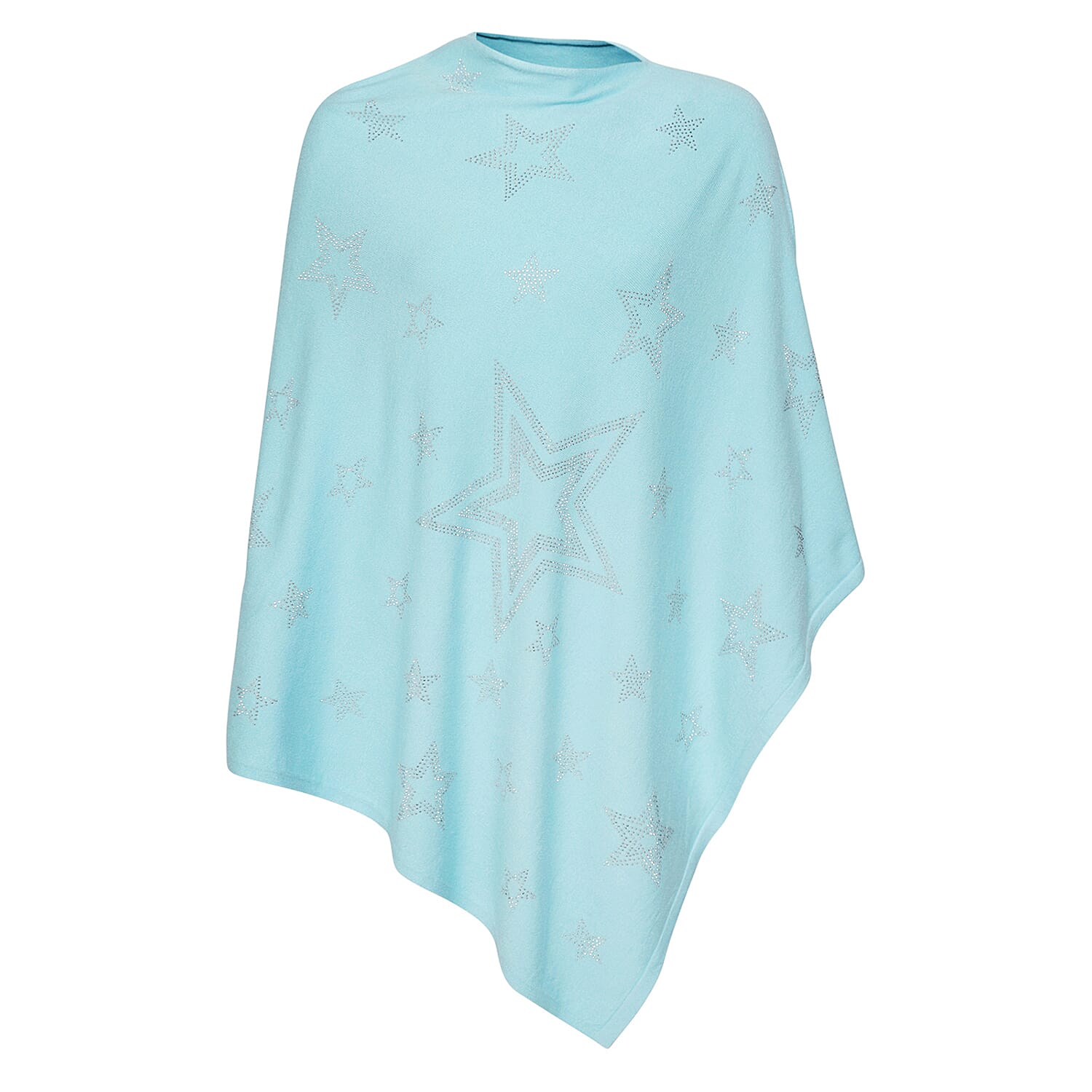 Kris Ana Multi Star Poncho One Size (8-20) - Mint