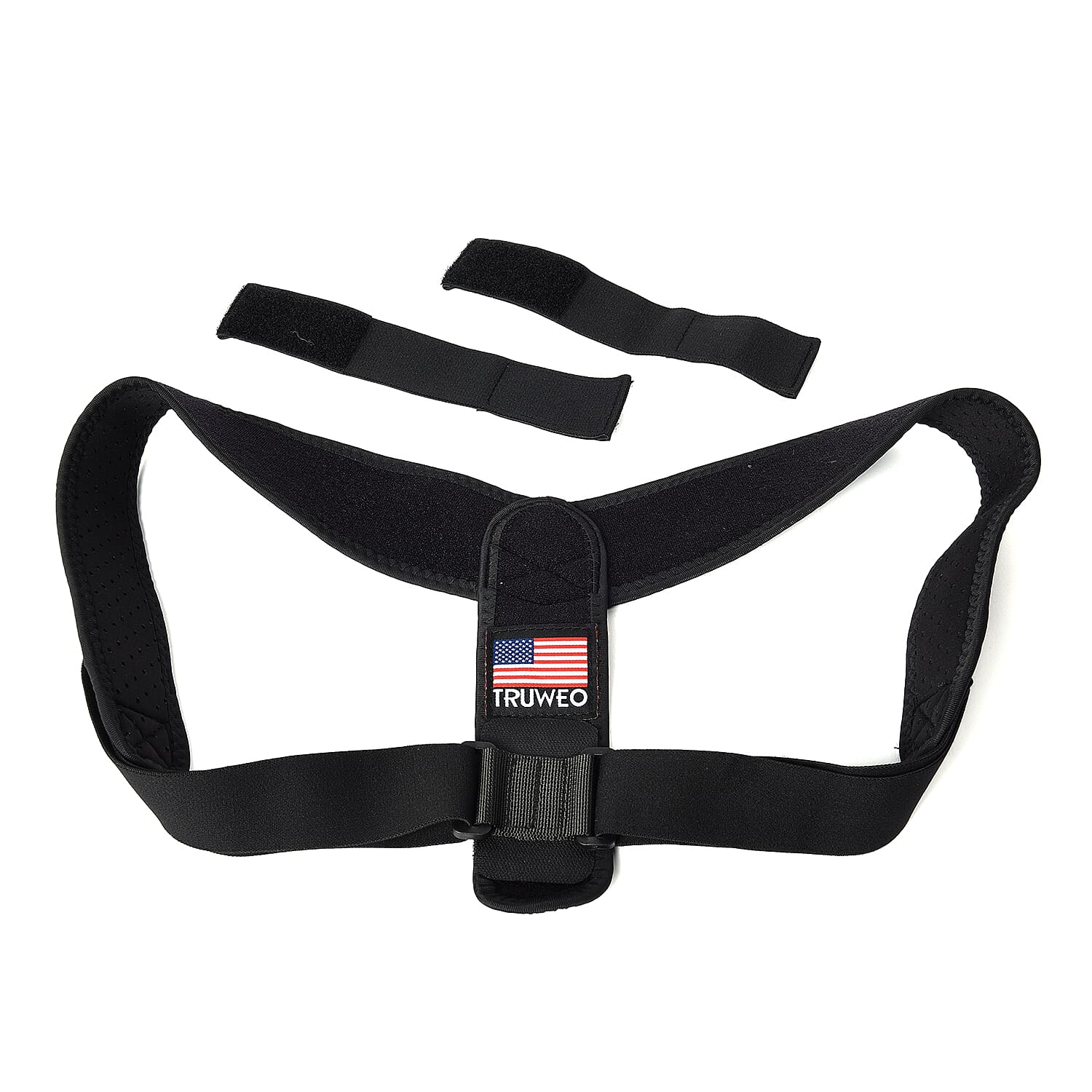 Posture Corrector with Adjustable Strap Size 51x23 Cm Black