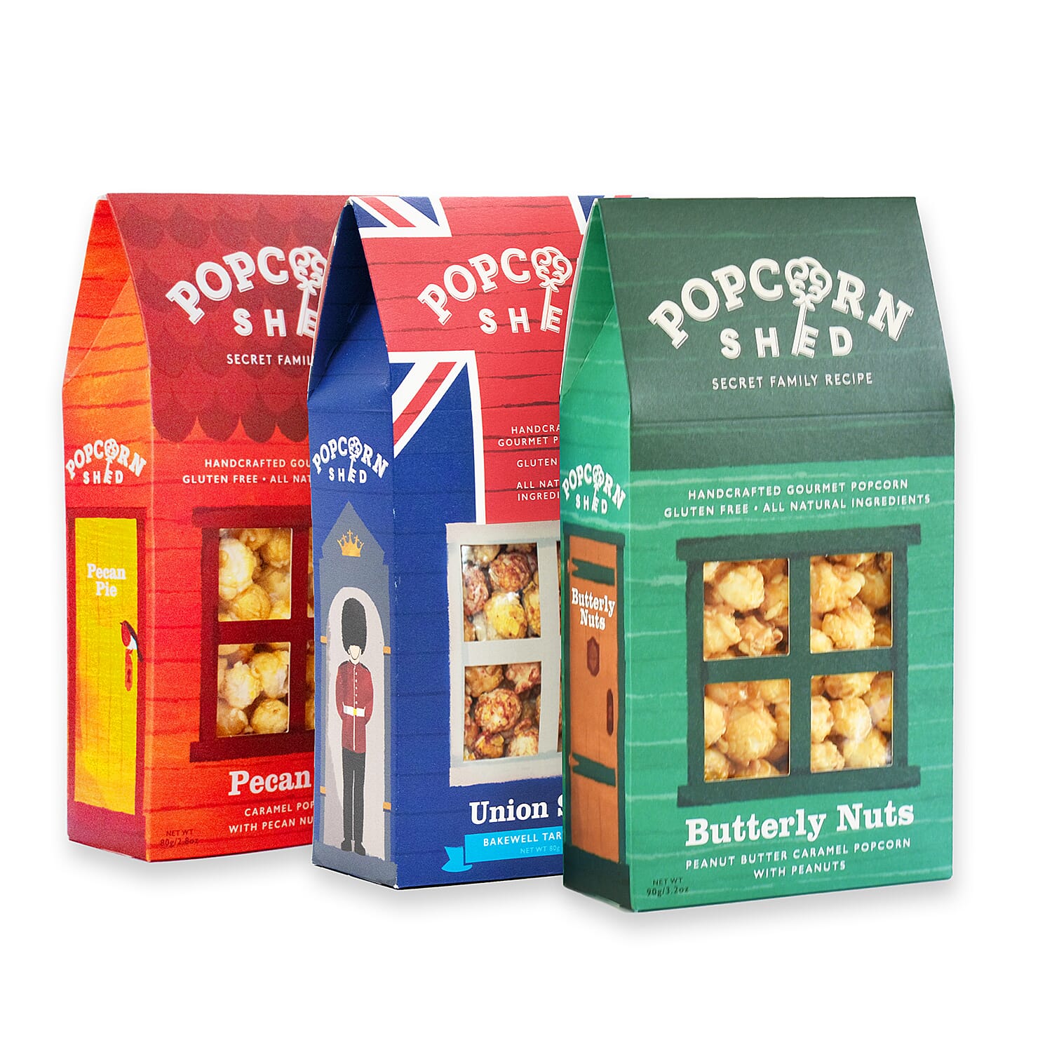 POPCORN SHED: 3-shed Gourmet Popcorn Selection Pack (Nut Selection)