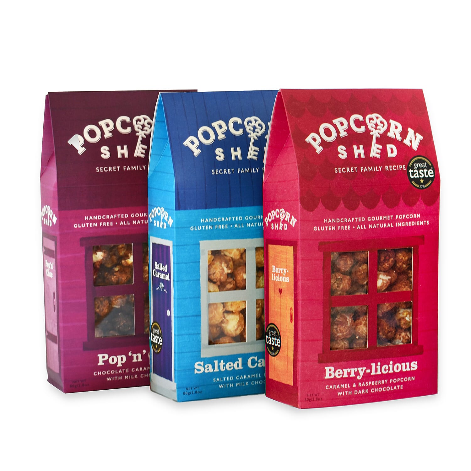 POPCORN SHED: 3-shed Gourmet Popcorn Selection Pack (Chocolate Selection)