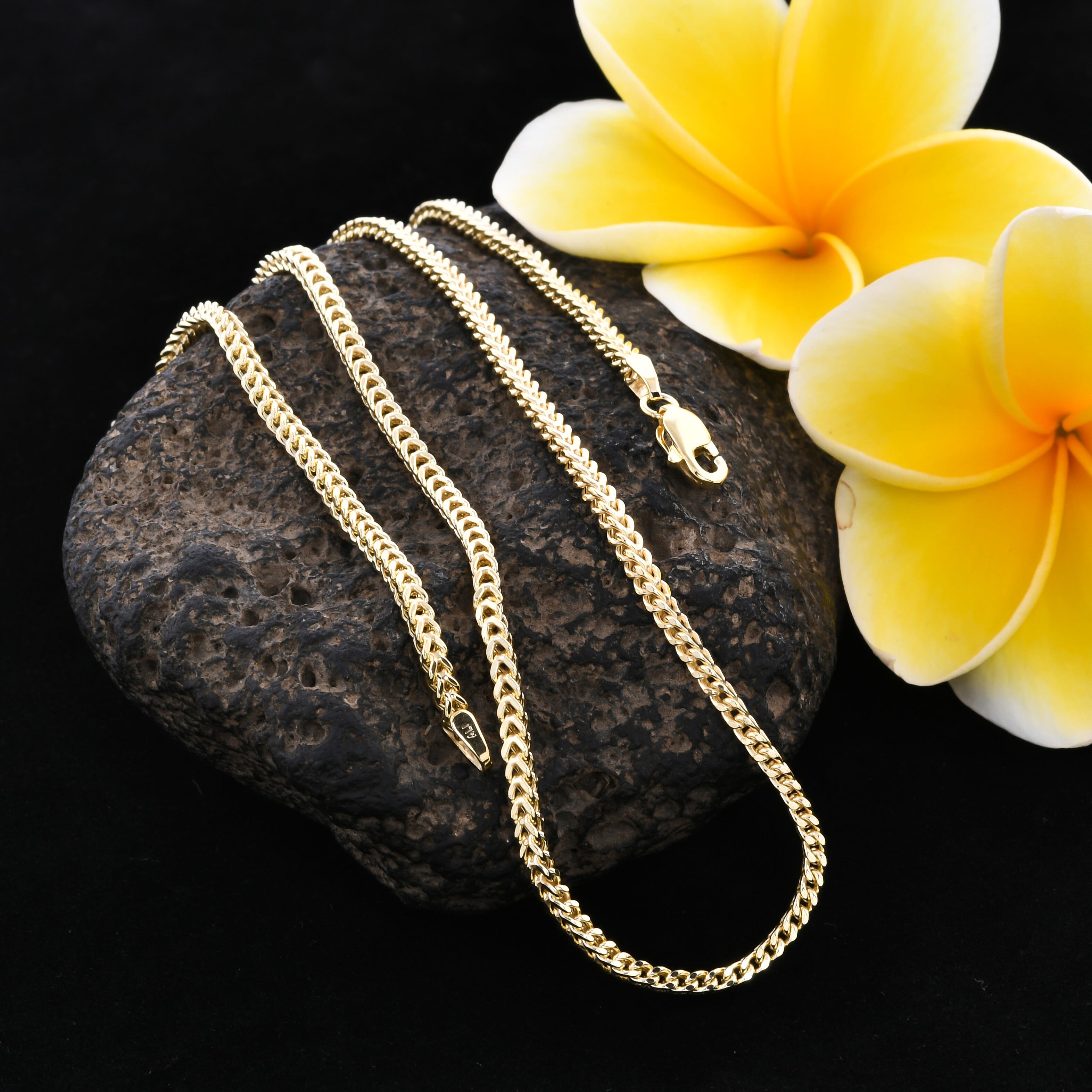 9K Yellow Gold Franco Chain(Size 18), Gold wt 6.10 Gms