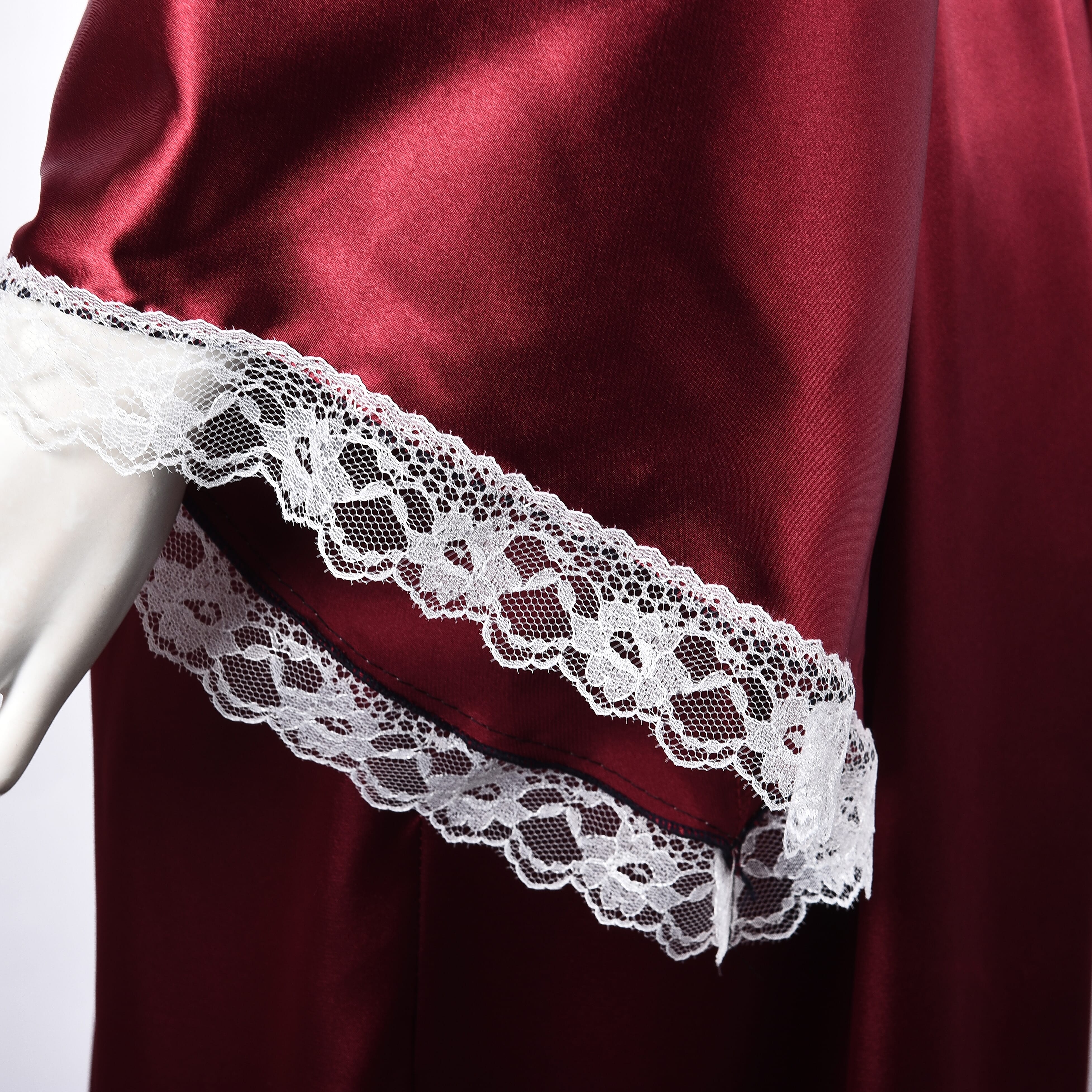 Solid Wine Colour Satin Feel Long Kimono (Size 65x130 Cm)